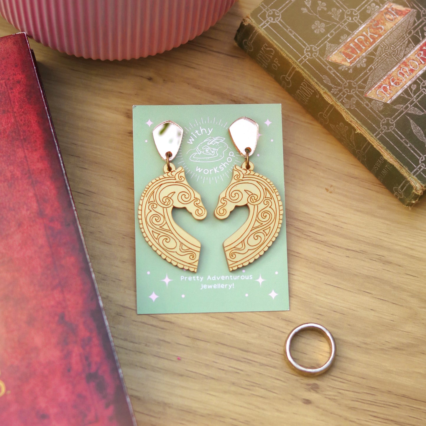 Golden Horse Earrings