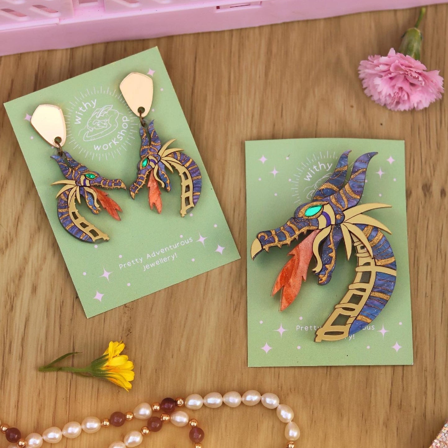 Fantasy Dragon Earrings