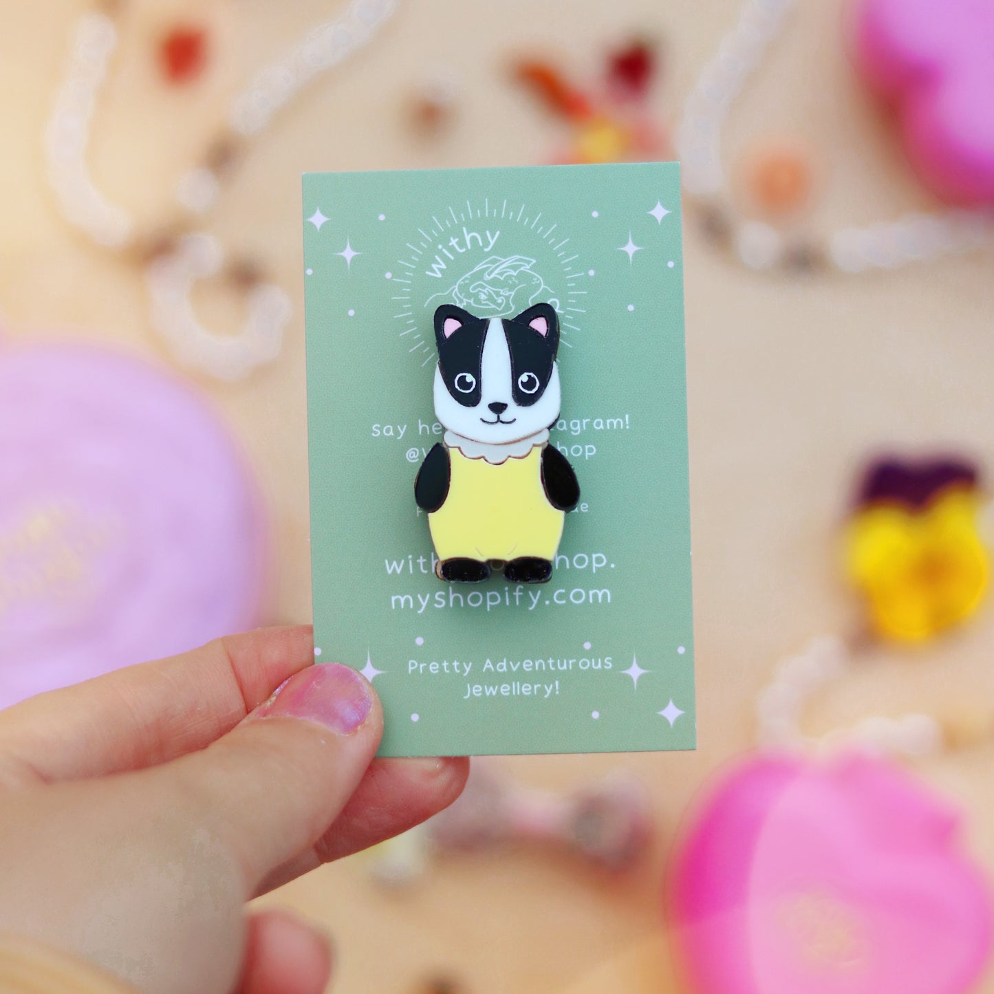 Badger Baby Brooch