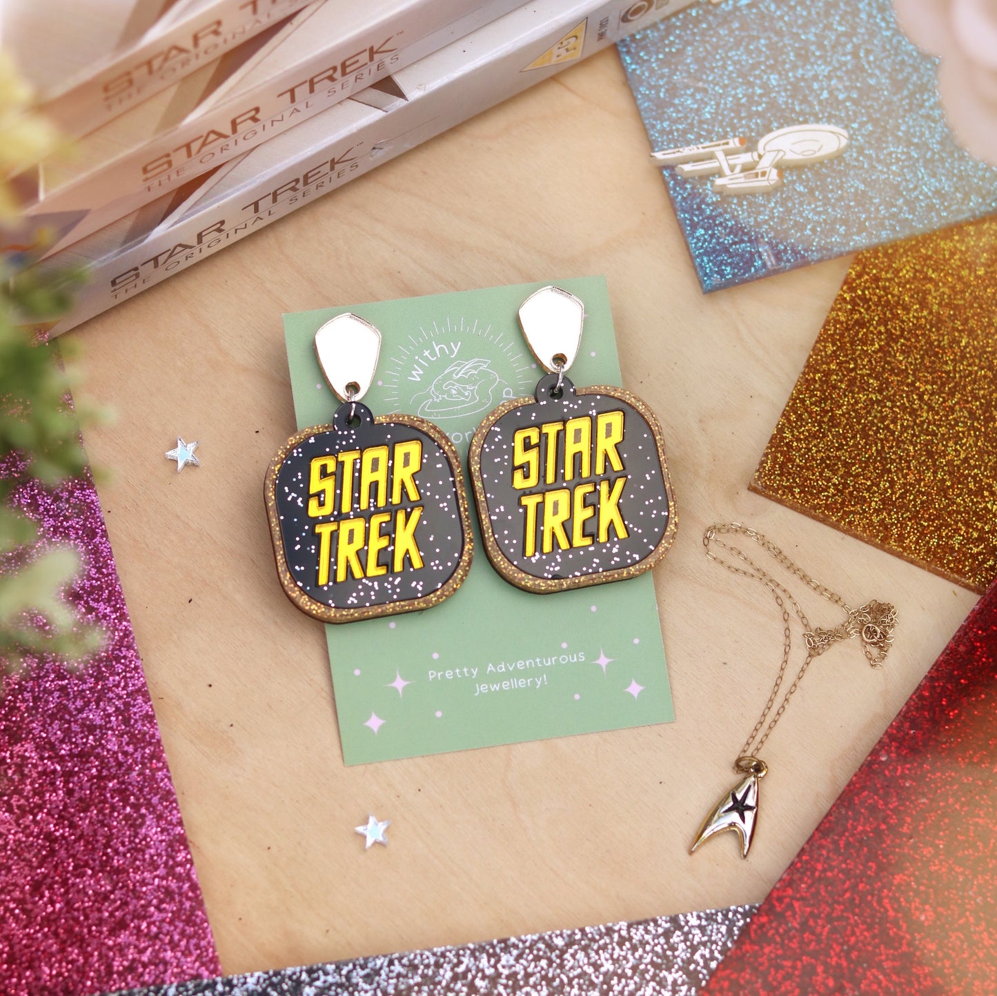 Title Card Earrings