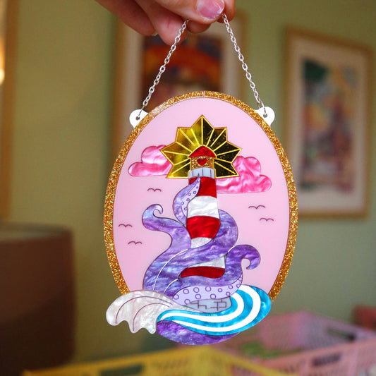 Lighthouse & Kraken Wall Art