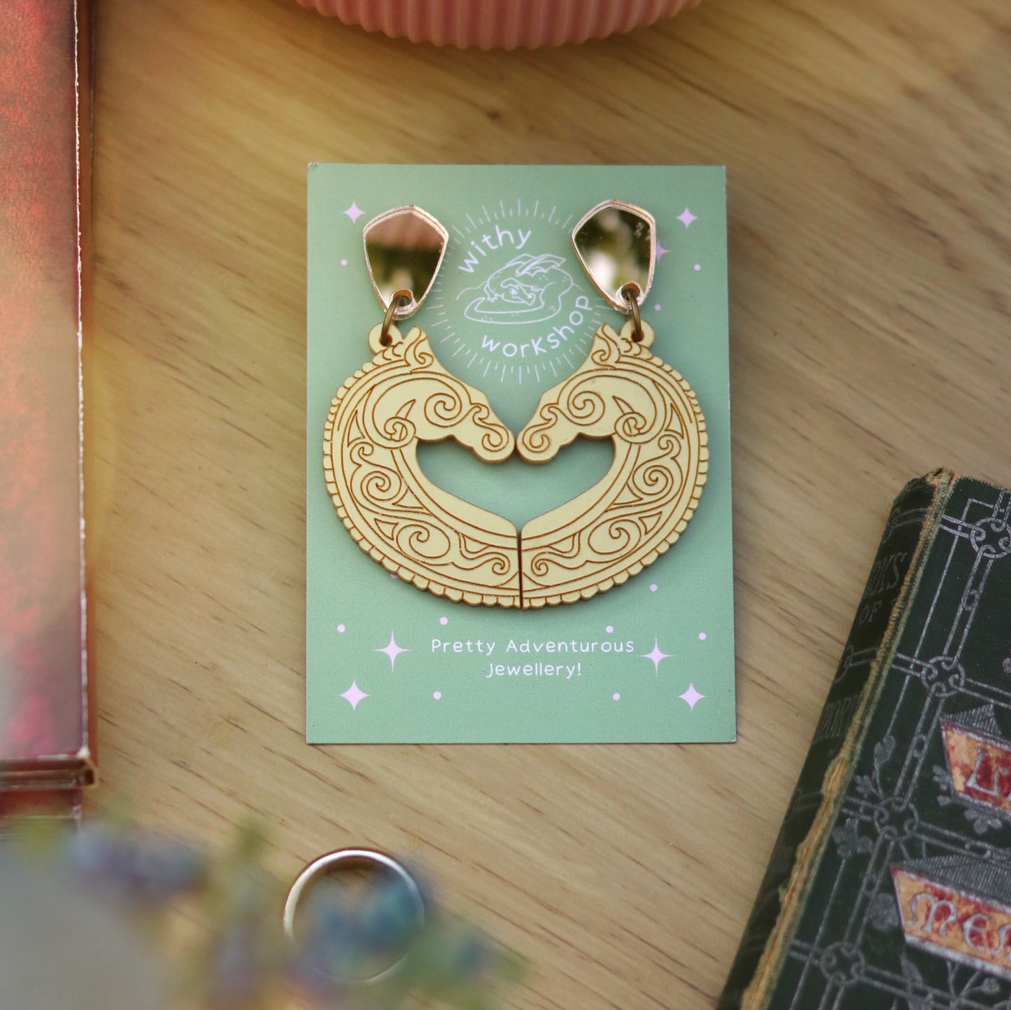 Golden Horse Earrings