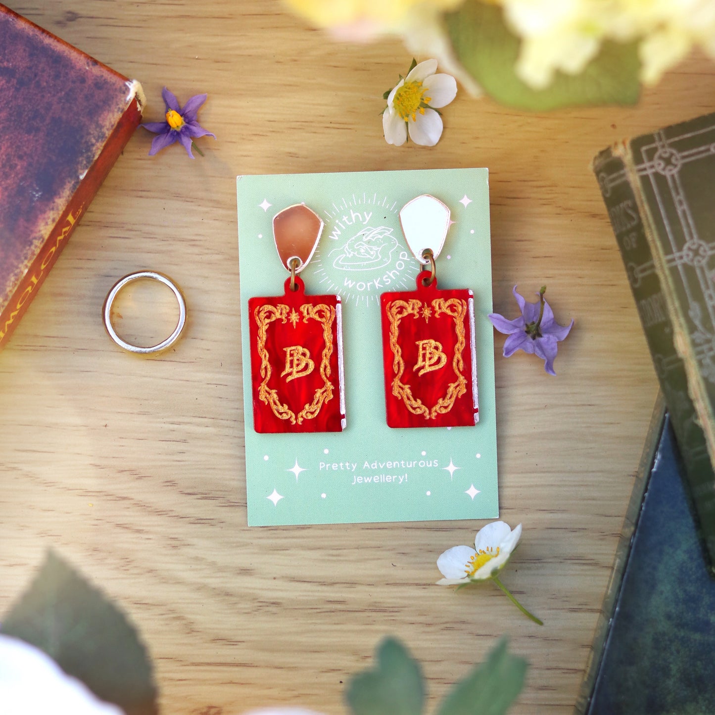 Red Book Earrings