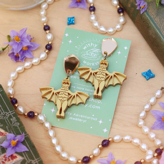 Haunted Bat Earrings