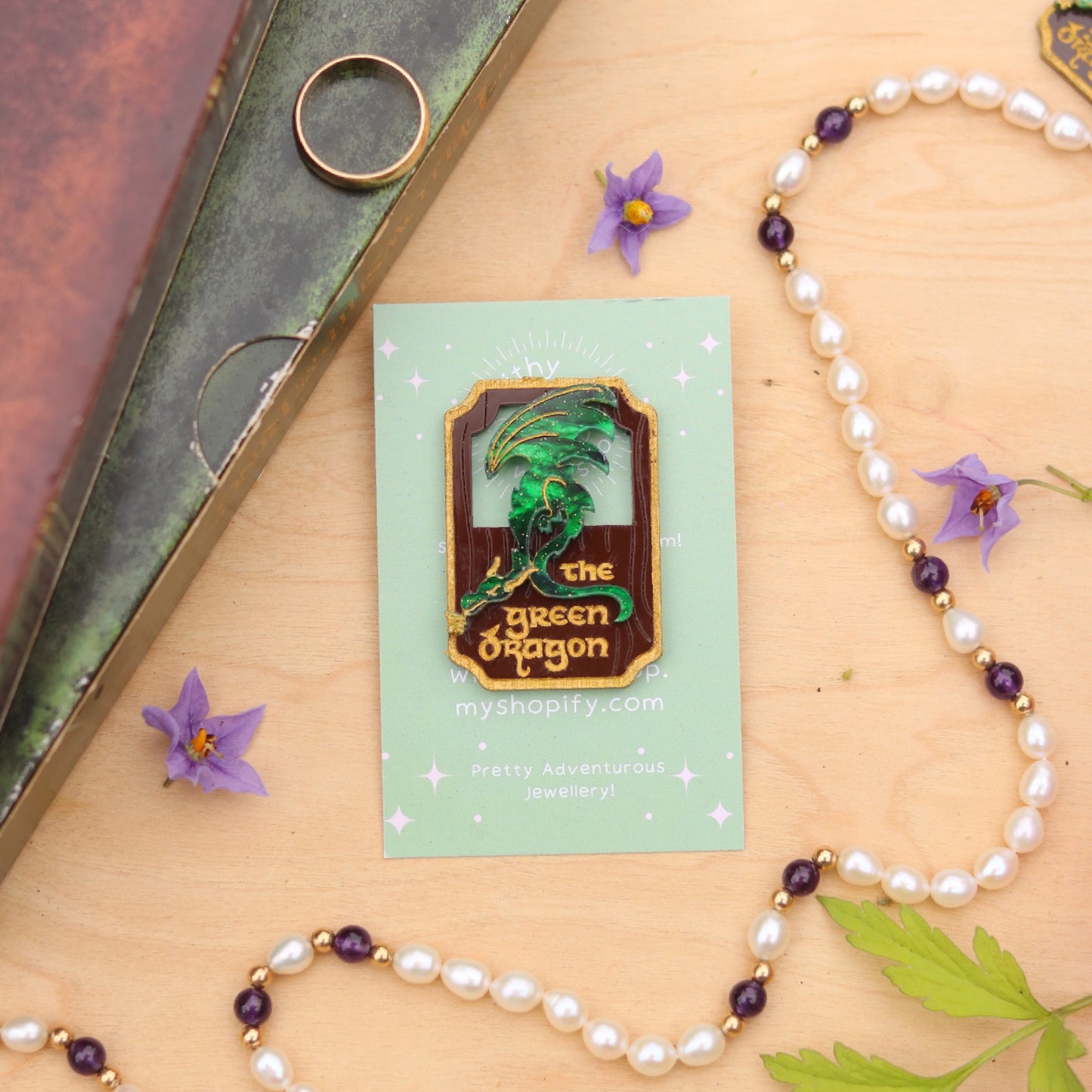 Green Dragon Brooch