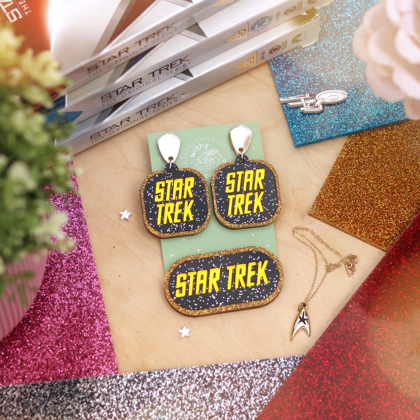 Title Card Brooch