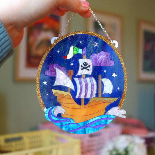 Pretty Pirate Ship Wall Art