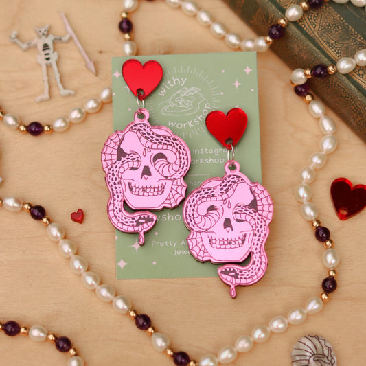 Skull Tattoo Earrings (choose your colour)