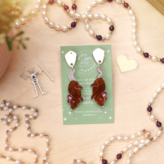 Dead Rat Earrings