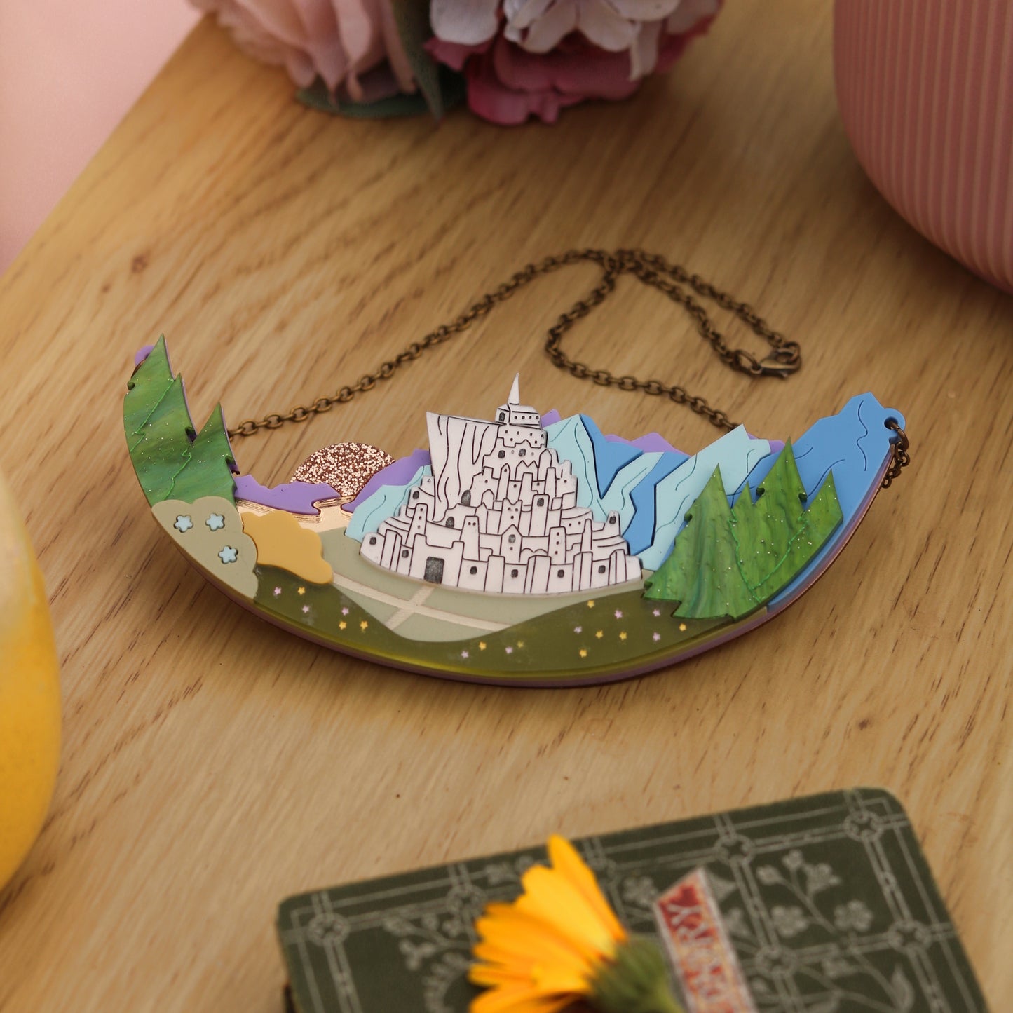 White City Acrylic Necklace
