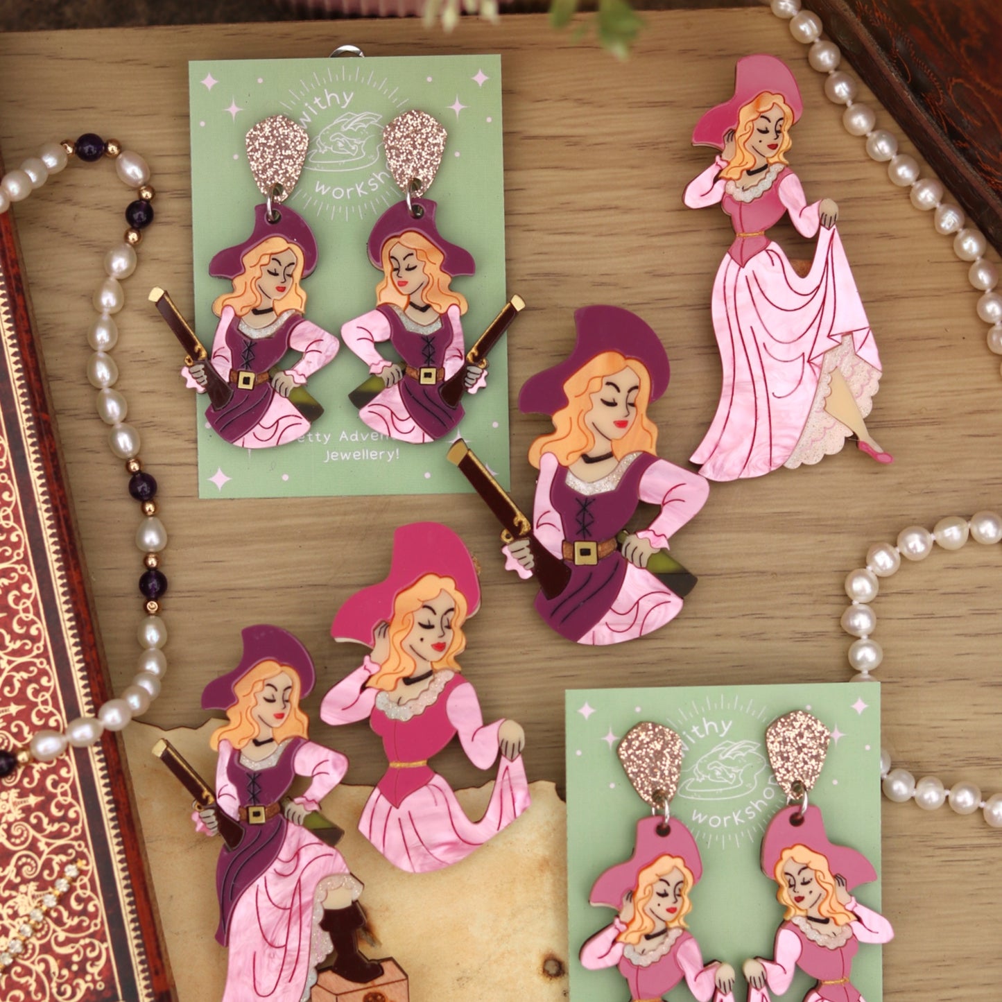 Pirate Redhead Earrings