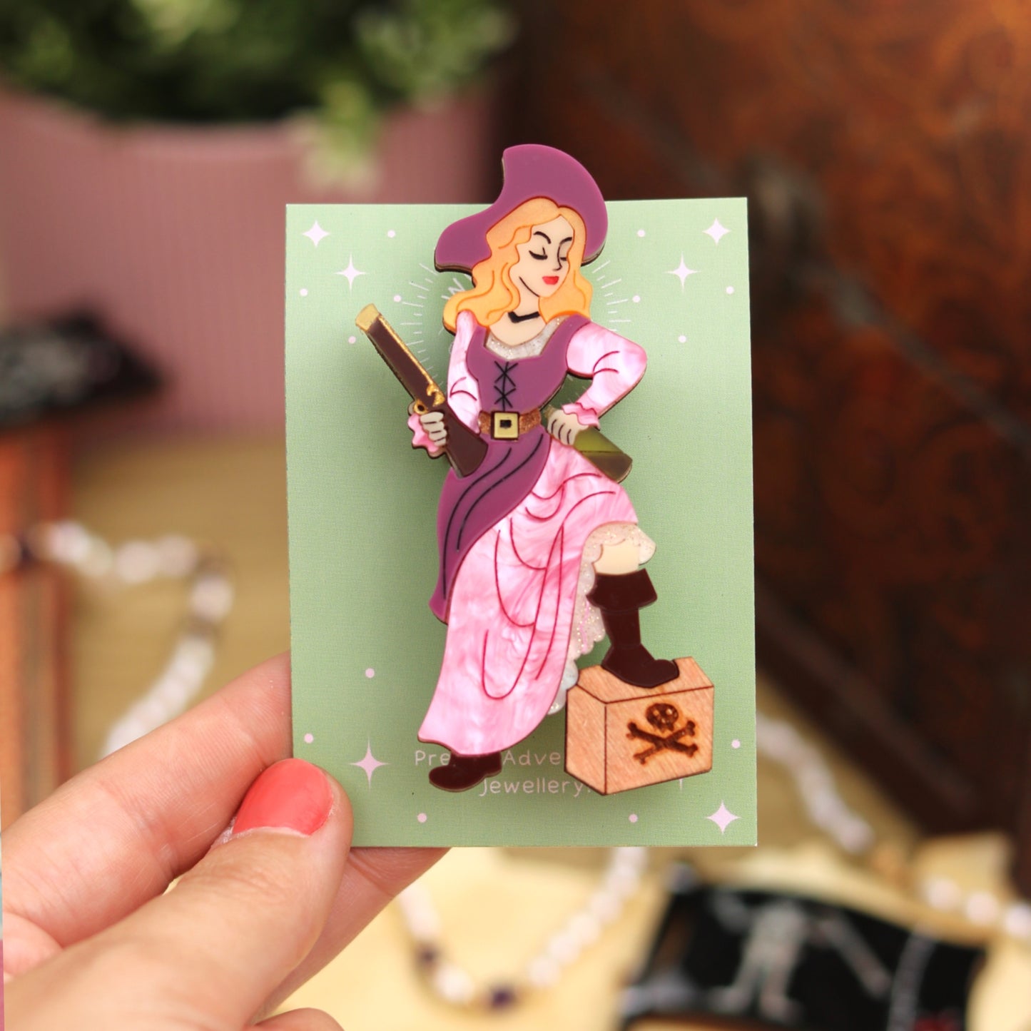 Pirate Redhead (full body) Brooch