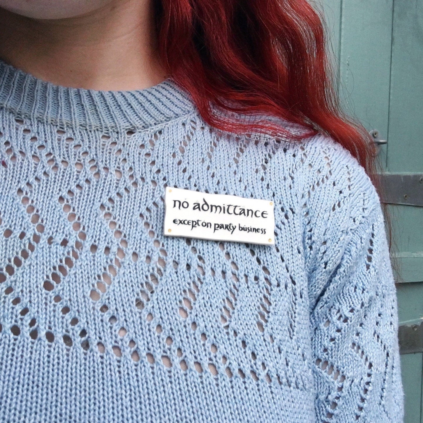 Party Business Sign Brooch