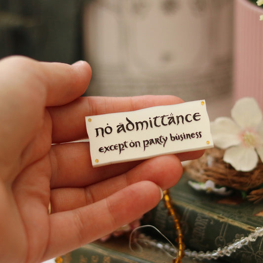 Party Business Sign Brooch