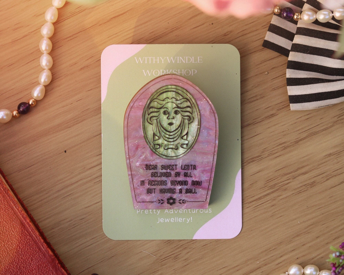 Haunted Mansion Brooch Leota’s Toombstone