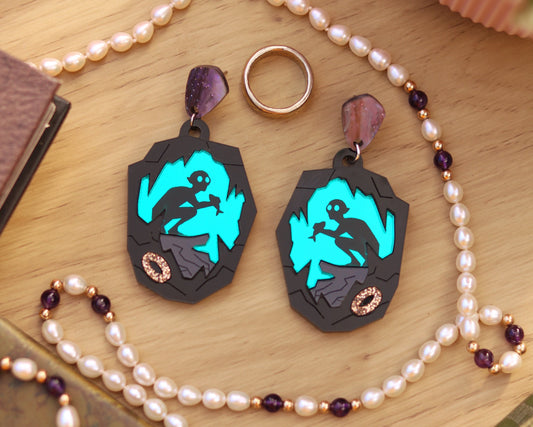 Riddles in the Dark Acrylic Earrings