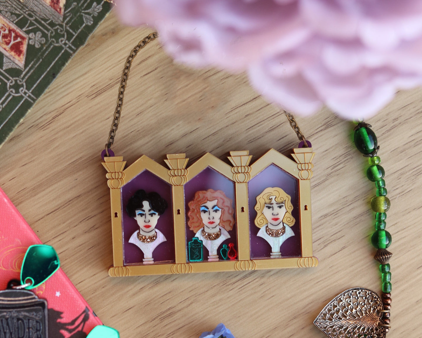 Return to Oz Mombi’s Heads Acrylic Necklace