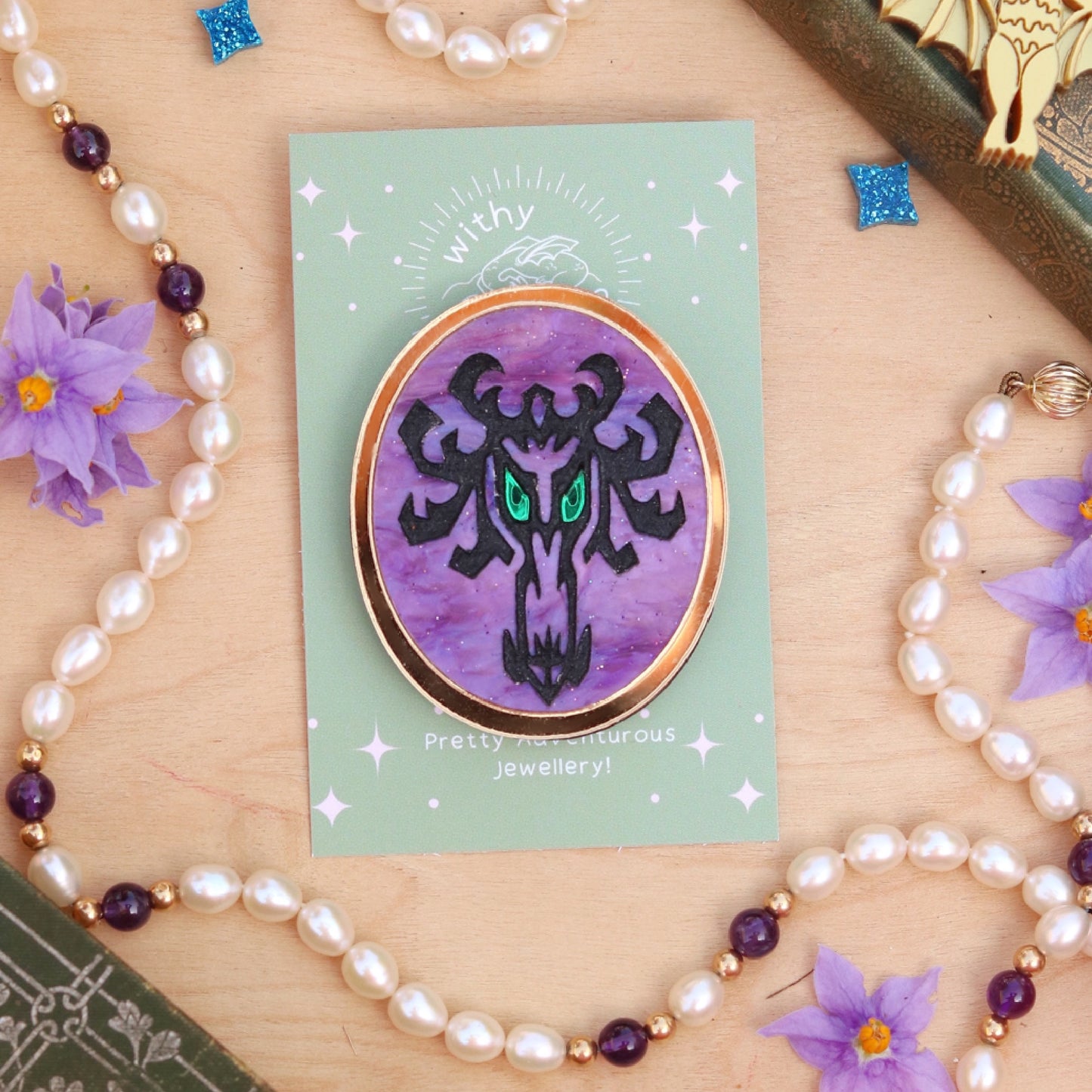 Haunted Wallpaper Brooch or Necklace