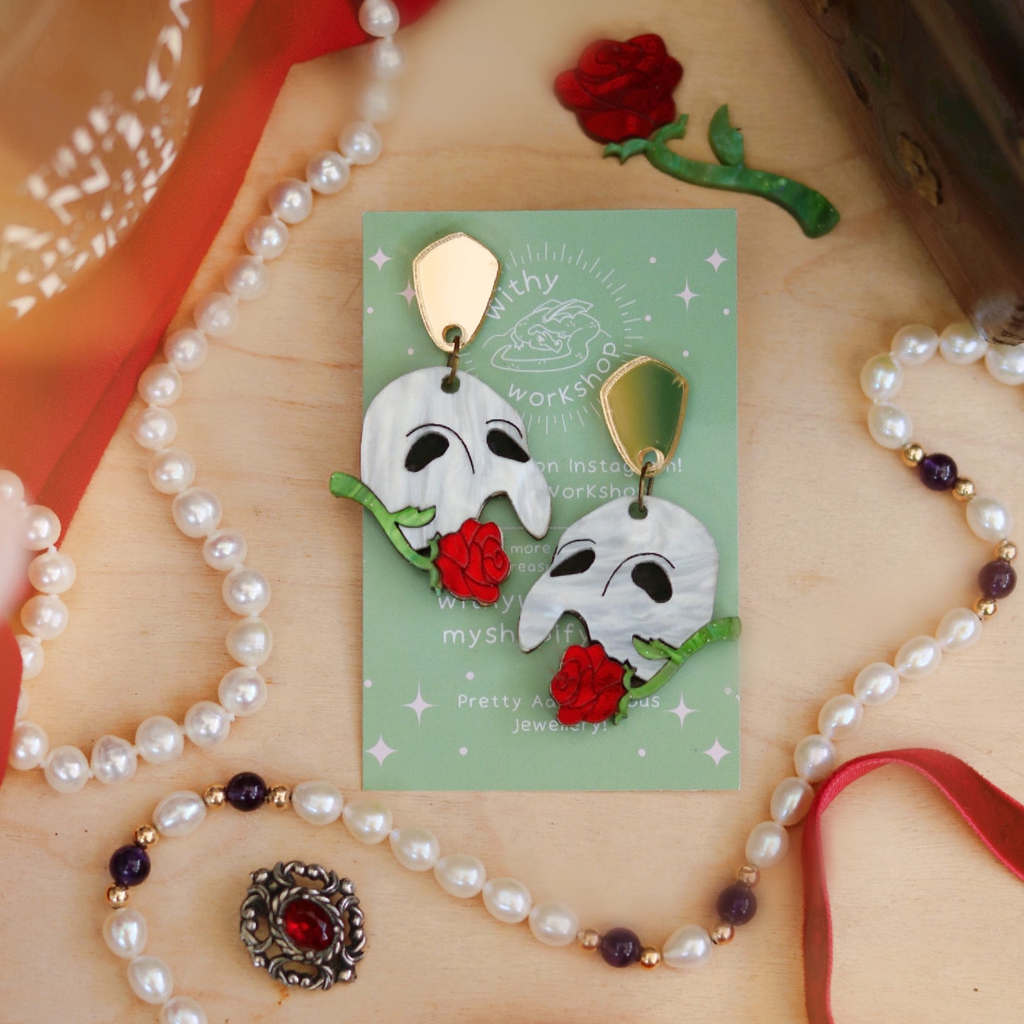 Phantom Mask Earrings