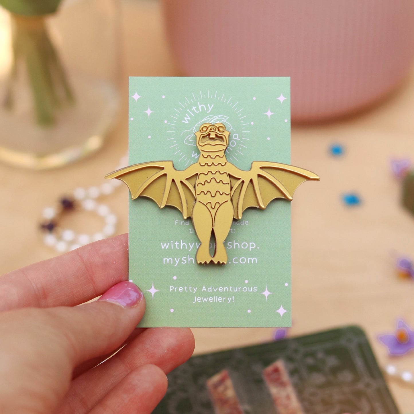 Haunted Bat Brooch