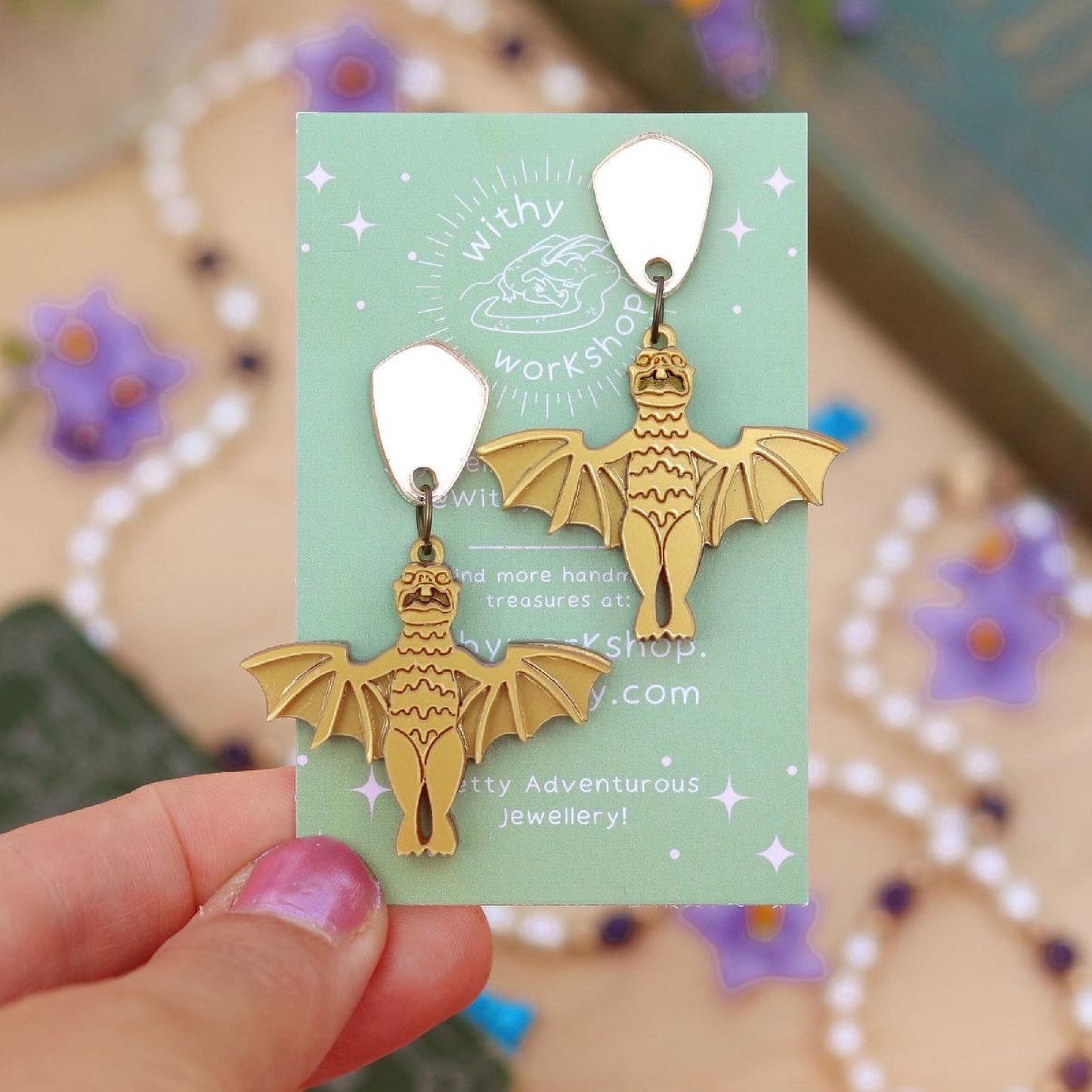 Haunted Bat Earrings