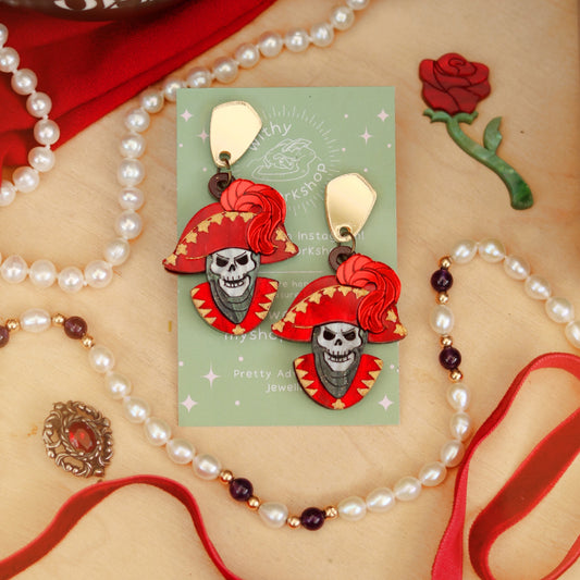 Mask of Red Death Earrings