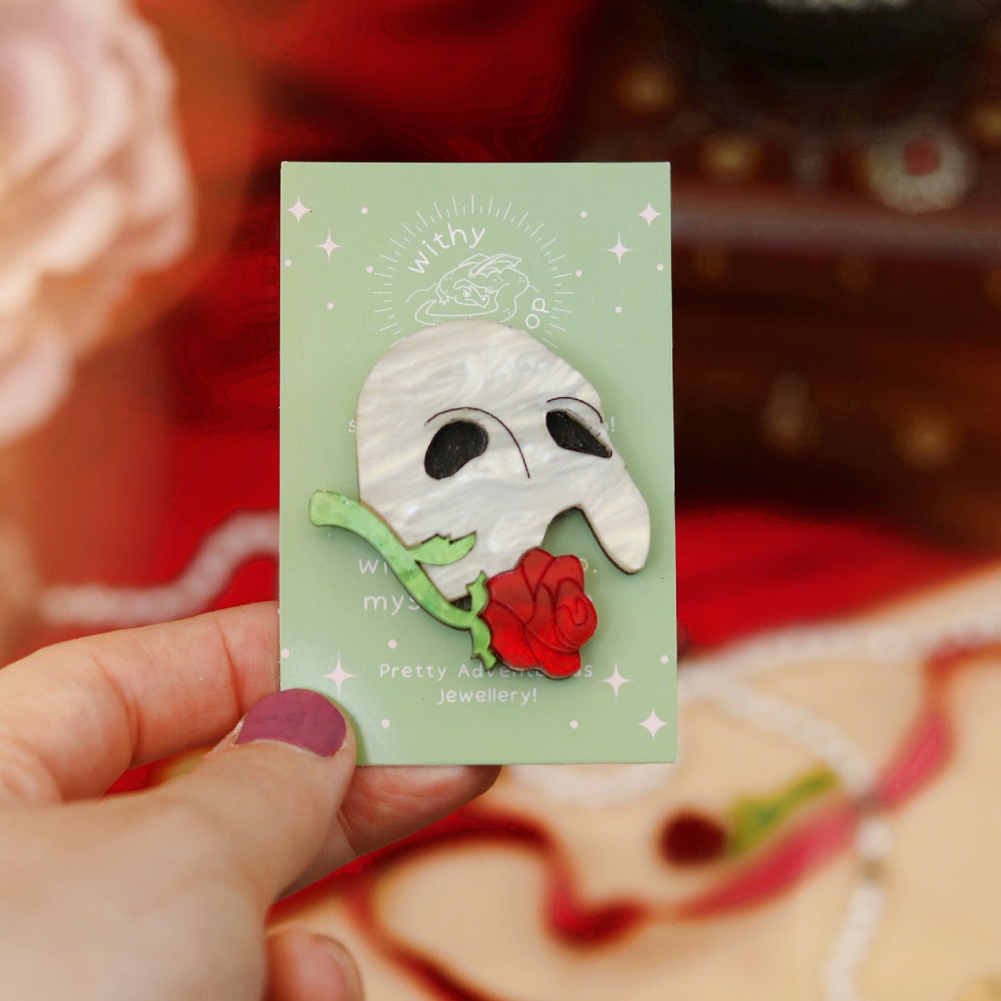 Phantom Mask Brooch