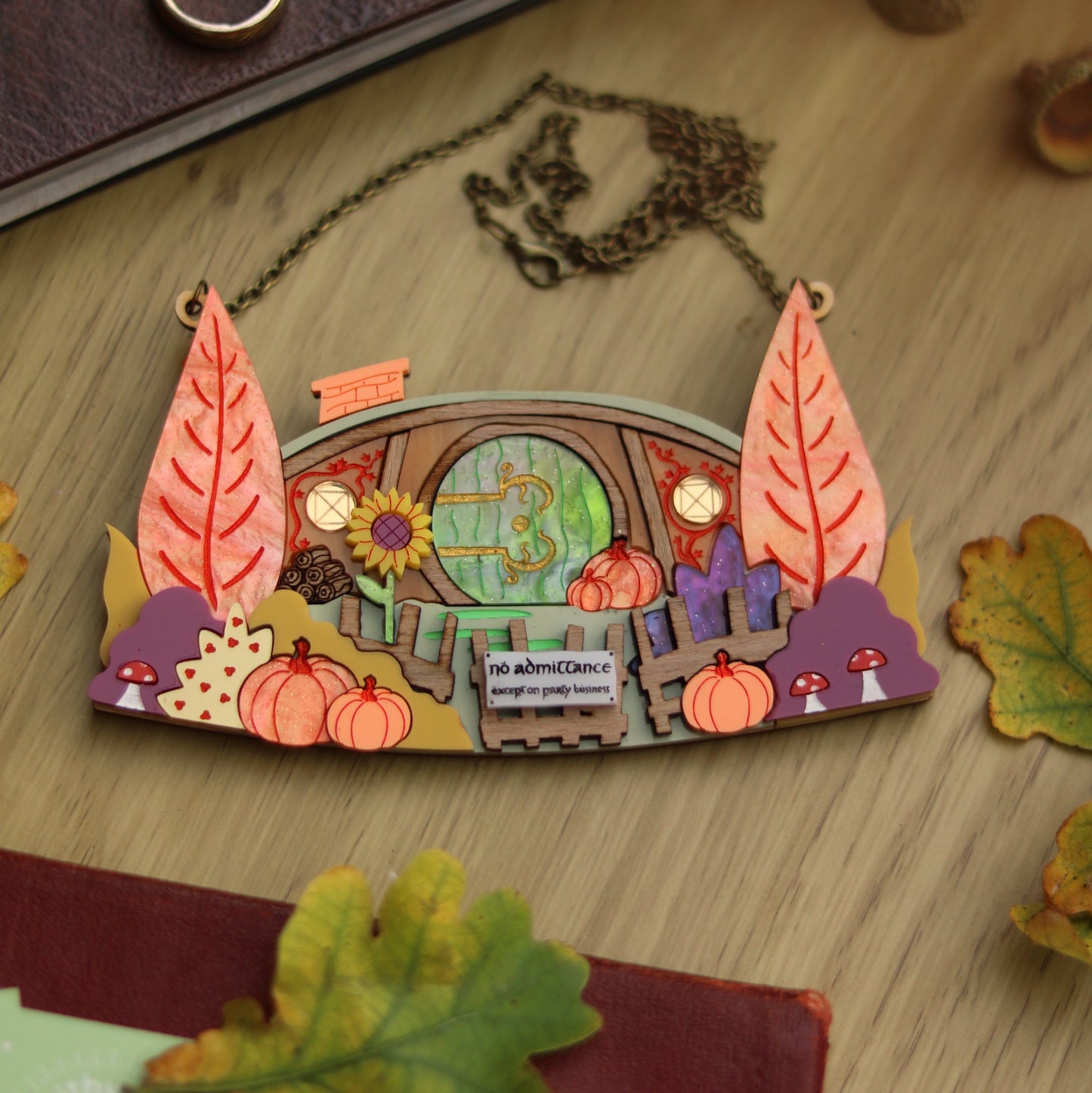 Bag End in Autumn Necklace