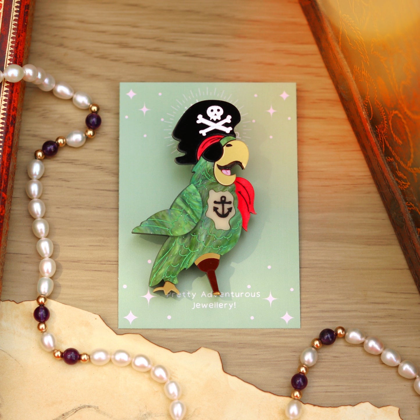 Pirate Parrot Brooch