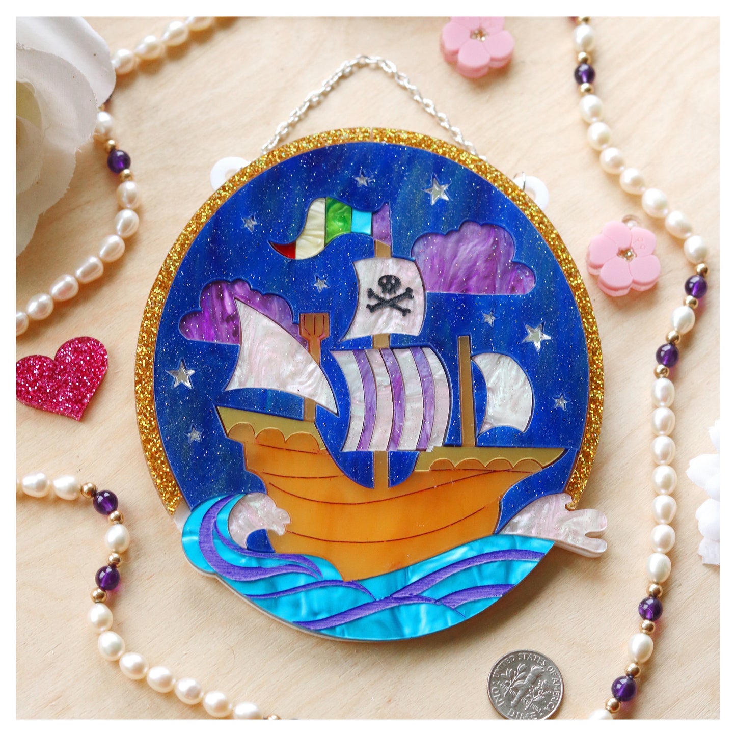Pretty Pirate Ship Wall Art