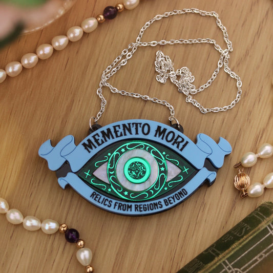 Haunted Mansion Memento Mori Acrylic Necklace